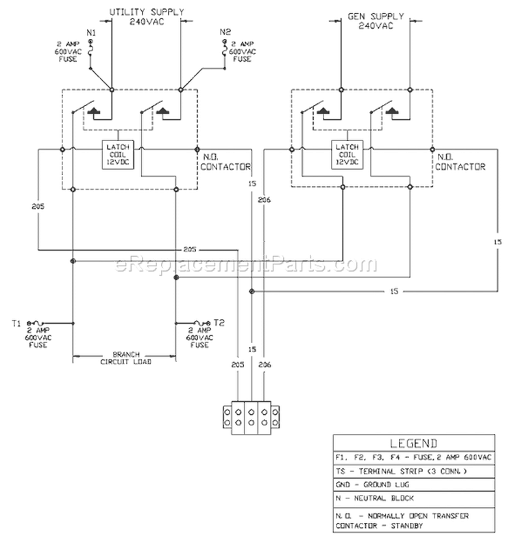 Page G Diagram and Parts List for 1461-0  Briggs and Stratton Generator